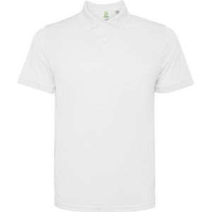 2 Pack Heren Poloshirt gerecycled polyester, Control Dry en antibacteriele polo 'Tormo' merk Roly 210 grm maat XXL Wit