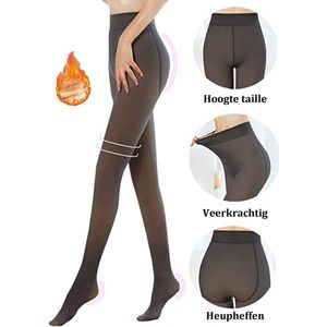VIELLAN Fleece Panty - 230g (Verdickt) - Thermisch Isolerend - Koffiebruin - Fleece Legging - voor 70-90 kg - voor 5-20°C