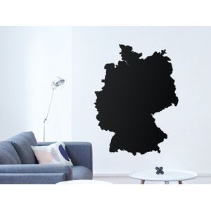 HOUTEN WANDDECORATIE / WOODEN WALL DECORATION - MUURDECORATIE / WALL ART - LANDKAART DUITSLAND / COUNTRY MAP GERMANY - 45 x 60cm - ZWART / BLACK - WANDFIGUUR DEUTSCHLAND - ECHT HOUT - REAL WOOD