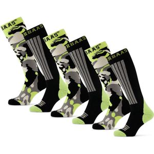 Poederbaas Skisokken - 6 paar - Camo Black - Wintersportokken - Unisex - Maat 43/46