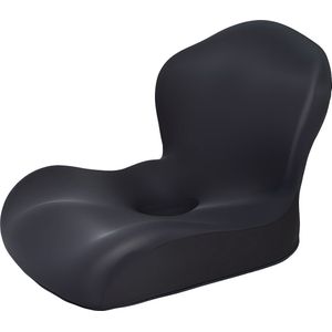 TTLUOKER® Orthopedisch Zitkussen met Rugsteun - Memory Foam Staartbeen Kussen met Anti-Slip Onderlaag - Voor Bureaustoel en Auto - Zwart