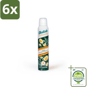 Batiste - Naturally Green Tea & Chamomile - Droogshampoo - 100% Natuurlijke Extracten - Verfrist en Zuivert - 200ml - Voordeelverpakking - 6 stuks - Droogshampoo - Haarverzorging