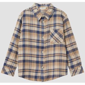 Hemd - Geruit Flanellen Overhemd - Lange Mouwen - Met Kraag - Praktische Borstzak