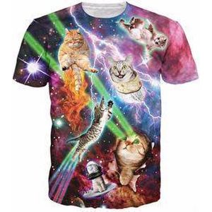 Gigantisch fout katten shirt Maat M