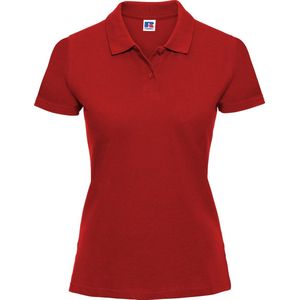 Russell Europa Vrouwen/dames Klassiek Katoenen Korte Mouw Poloshirt (Klassiek rood)