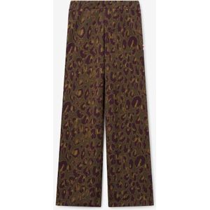 Sissy-Boy - Donkergroene Legging - Straight Leg - Leopard Print