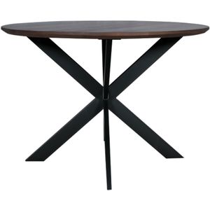 Eettafel Madison Walnut | 130 cm | Poot Black