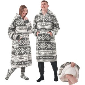 SVEN - Oversized Hoodie - 70x110 cm - Hoodie & deken in één - unisex - Charcoal Gray - antraciet - 1 stuk