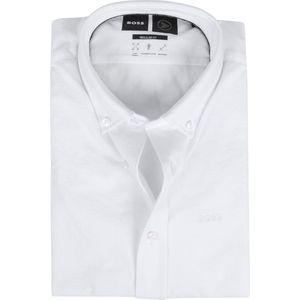 BOSS Joe regular fit overhemd - structuur - wit - Strijkvriendelijk - Boordmaat: 43