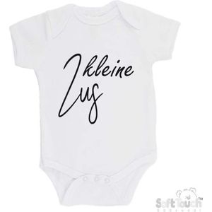 100% katoenen Romper ""Kleine zus"" Unisex Katoen Wit/zwart Maat 62/68