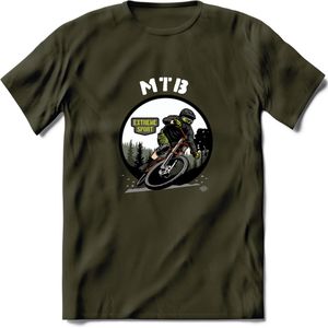 MTB T-Shirt | Mountainbike Fiets Kleding | Dames / Heren / Unisex MTB shirt | Grappig Verjaardag Cadeau | Maat XXL