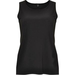 Yoek | Grote maten - dames top slim fit zonder mouwen - zwart