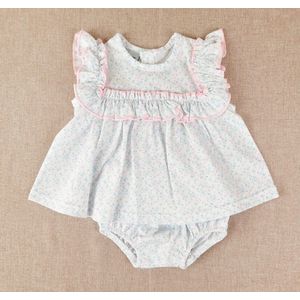 Babidu babyjurkje | bloem | met broekje |2-delig | 47370| meisje | 1 maand | maat 56