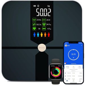 Smart Personenweegschaal met Lichaamsanalyse - Zwart