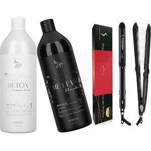 ZAP All Time(Me Leva) Keratine behandeling Kit 2x1000ml + Stoom Stijltang prof 235ºC Nu gratis accessoires