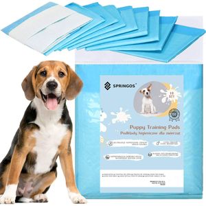 Springos Puppy Training Pads| Plasmatjes Hond | Zindelijkheidstraining | 10 Stuks | 40 x 60 cm