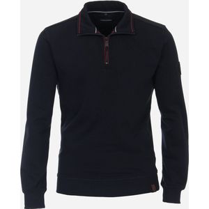 Casa Moda Half Zip Trui Donkerblauw - Maat M - Heren