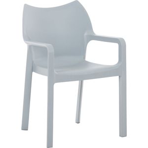 Classy stoel grijs - Met rugleuning - Thuis of beurs - Zithoogte 46 cm