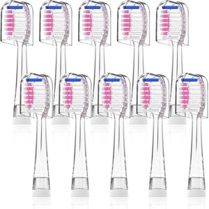 10 stuks vervangende tandenborstelkoppen voor kinderen - Compatibel met veel kindertandenborstels - Roze M