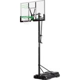 Salta Center – Basketbalpaal voor kinderen en volwassenen – Verstelbare hoogte 230 - 305 cm – Verrijdbaar basketbalstandaard met dunkring – Zwart