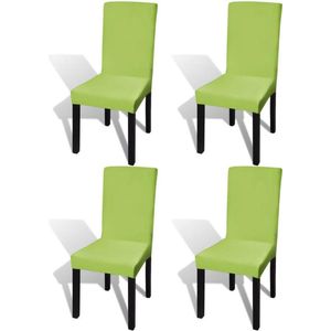 Stoelhoezen - Appeltjesgroen - Polyester - Set van 4