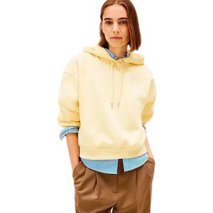 TOMMY HILFIGER - Sweatshirt - Pasteelgeel - Capuchon met Trekkoord