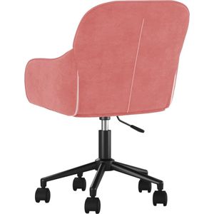 vidaXL Draaibare Eetkamerstoelen Roze - Set van 2 Eetkamerstoelen - Fluweel Stoelen - Roze Stoelen - Design Stoelen - Comfortabele Stoelen