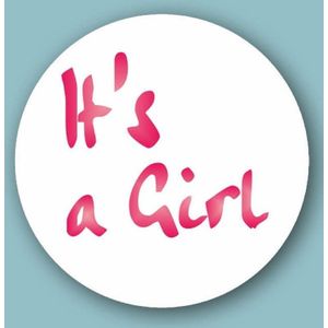 Old School etiket It's a Girl -Sticker-Etiket- 40 mm / rol 500 st.