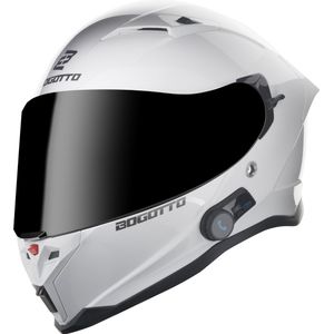 Bogotto H153 BT Wit Bluetooth Motorhelm - Maat L - Helm