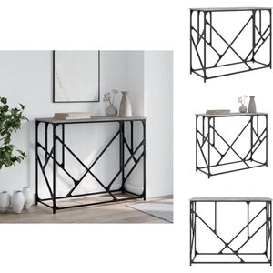 vidaXL Wandtafel - Wandtafels - Bijzettafel - Console Tafel - Wandtafel 100x40x80 cm bewerkt hout grijs sonoma eikenkleurig