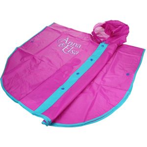 Frozen Anna en Elsa Regenponcho voor Kinderen – Paars – Maat 116/122 | Regenjack met Capuchon | Regencape Bescherming met Opdruk