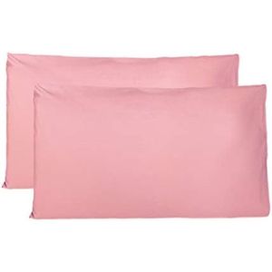 Kussenslopen van 100% Puur Katoen 50x80 CM, Set van 2 Stuks - Roze