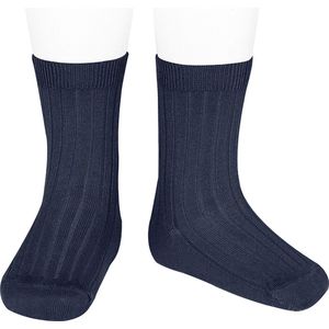 Cóndor Sokken Basic Rib - Navy/Donkerblauw-  6-12 mnd - maat 0