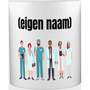 Akyol - doktoren team met eigen naam Mok met opdruk - dokter - iemand die dokter is - ziekenhuis - zuster - verjaardag - cadeau - kado - 350 ML inhoud