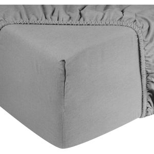 Hoeslaken flanel - 100% katoen - 140x200 - zacht grijs