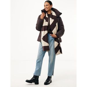Mexx Scarf Logo Dark Brown Dames - Maat Onesize