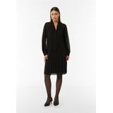 Jurkje - Effen - Chiffon - V-hals - Lange Mouw - Knielengte