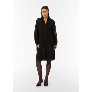 Jurkje - Effen - Chiffon - V-hals - Lange Mouw - Knielengte