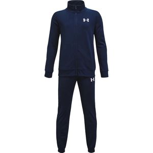 Under Armour UA Knit Track Suit Jongens Trainingspak - Blauw - Maat 164