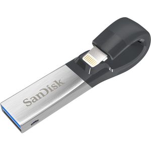 SanDisk iXpand™ USB-stick smartphone/tablet Zwart, Zilver 16 GB USB 3.2 Gen 1 (USB 3.0), Lightning