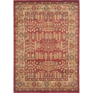 Safavieh Traditioneel Geweven Binnen Vloerkleed, Mahal Collectie, MAH697, in Rood & Natuurlijk, 122 X 170 cm