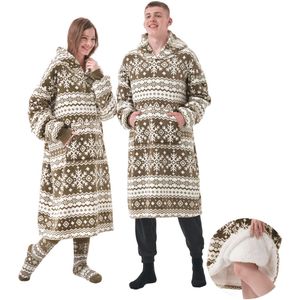 SVEN - Oversized Hoodie - 70x110 cm - Hoodie & deken in één - unisex - Martini Olive - groen - 1 stuk