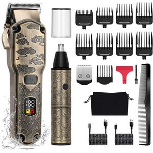 Hatteker Professionele Tondeuse voor Heren – Baardtrimmer & Neustrimmer 2-in-1 – Precisietrimmer – Waterdicht – USB Oplaadbaar – Multifunctioneel Tonduese