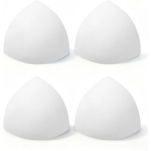 Bh-pads - 2 paar - 12cm - Uitneembare, ademende bh-pads - Driehoekige bh-inzetstukken - Ultradunne bh-pads - Ademende anti-bobbel inzetstukken - Kan gedragen worden met sportbeha's, yogakleding en badkleding