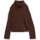 Tom Tailor - Coltrui - Dark Pecan Brown Melange - Met Col - Lange Mouwen