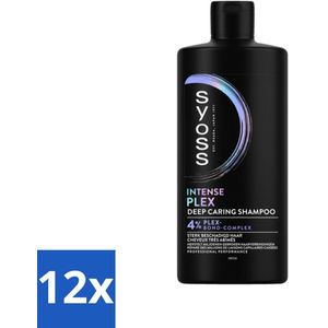 SYOSS - Plex - Shampoo - Langdurige Styling - 440ml - Voordeelverpakking - 12 stuks