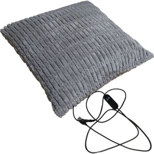 Zoem - Warmtekussen Elektrisch - 42x42cm - Grijs - USB aansluiting - 5 standen - Ook voor tuinset