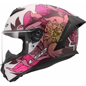 LS2 FF820 Rapid III helm Poppies II glans wit roze XXS