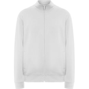 Wit sweatshirt met rits en opstaande kraag model Ulan merk Roly maat L