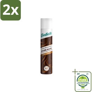 Batiste - Dark & Deep Brown - Droogshampoo - Speciaal Voor Donkerbruin Haar - Verfrist en Geeft Volume - 200ml - Voordeelverpakking - 2 stuks - Droogshampoo - Donkerbruin haar